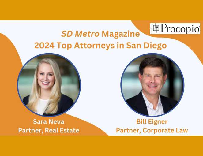 2 Procopio Partners Named to 2024 San Diego Top Attorneys List