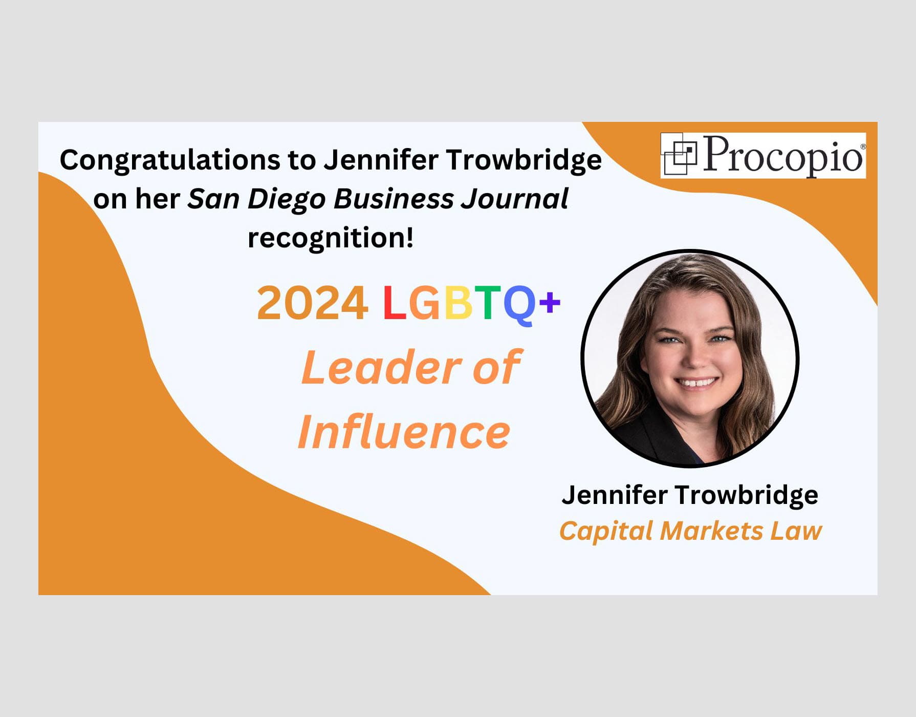Jennifer Trowbridge Named a 2024 LGBTQ+ Leader of Influence