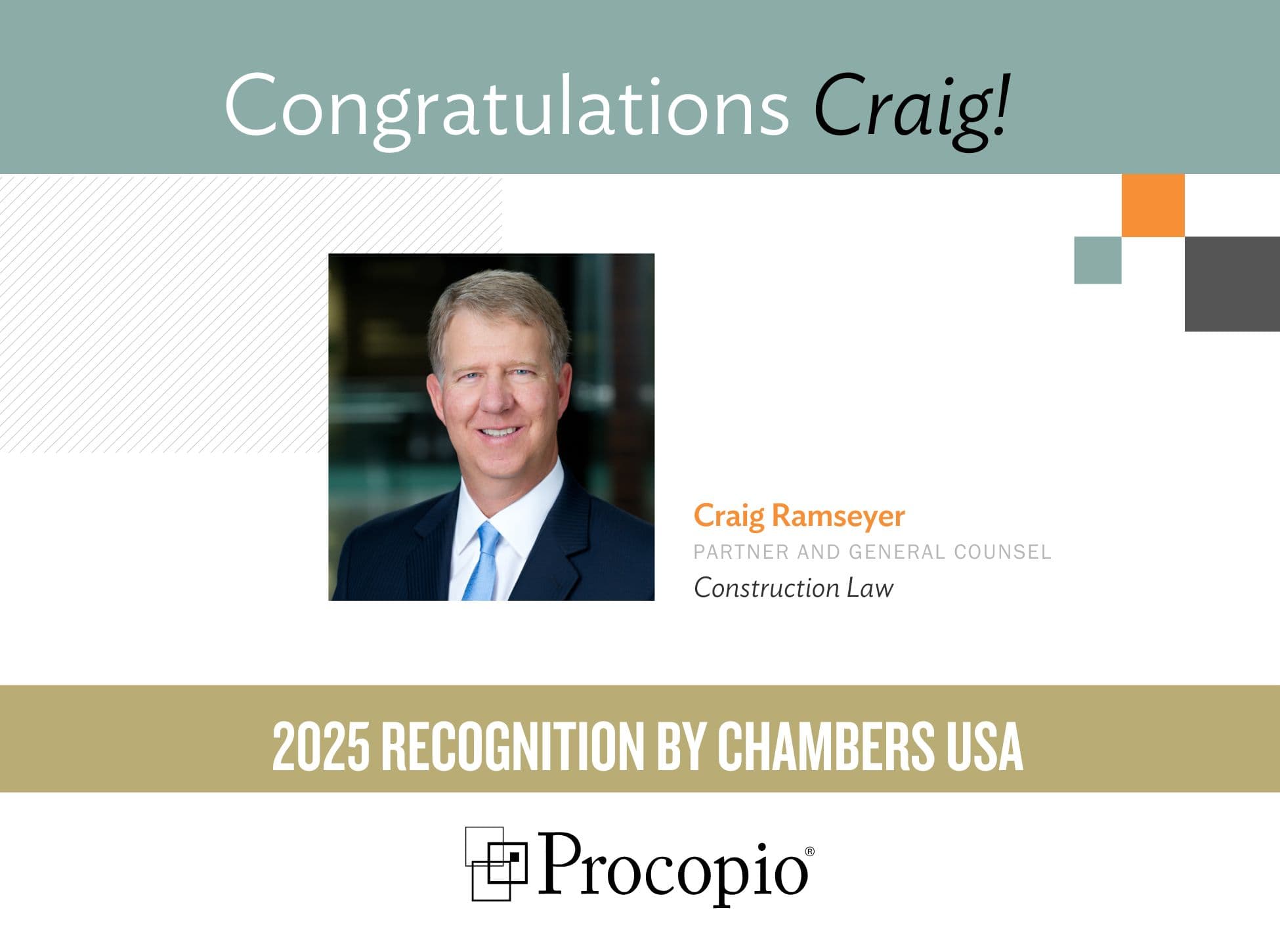 Procopio’s Construction Practice Again Recognized By Chambers and Partners