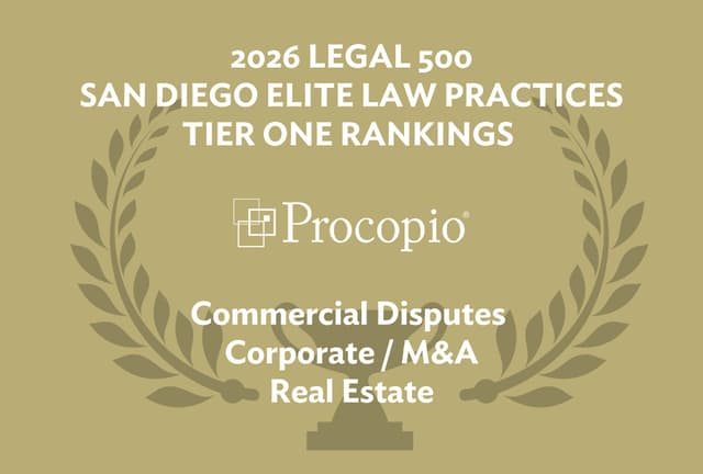 Procopio Commercial Litigation, Corporate/M&A and Real Estate Practices ...