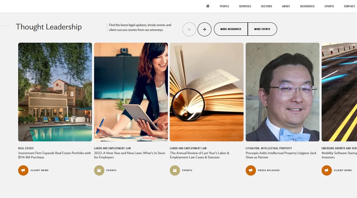 Procopio Launches New Client-Focused, User-Friendly Website