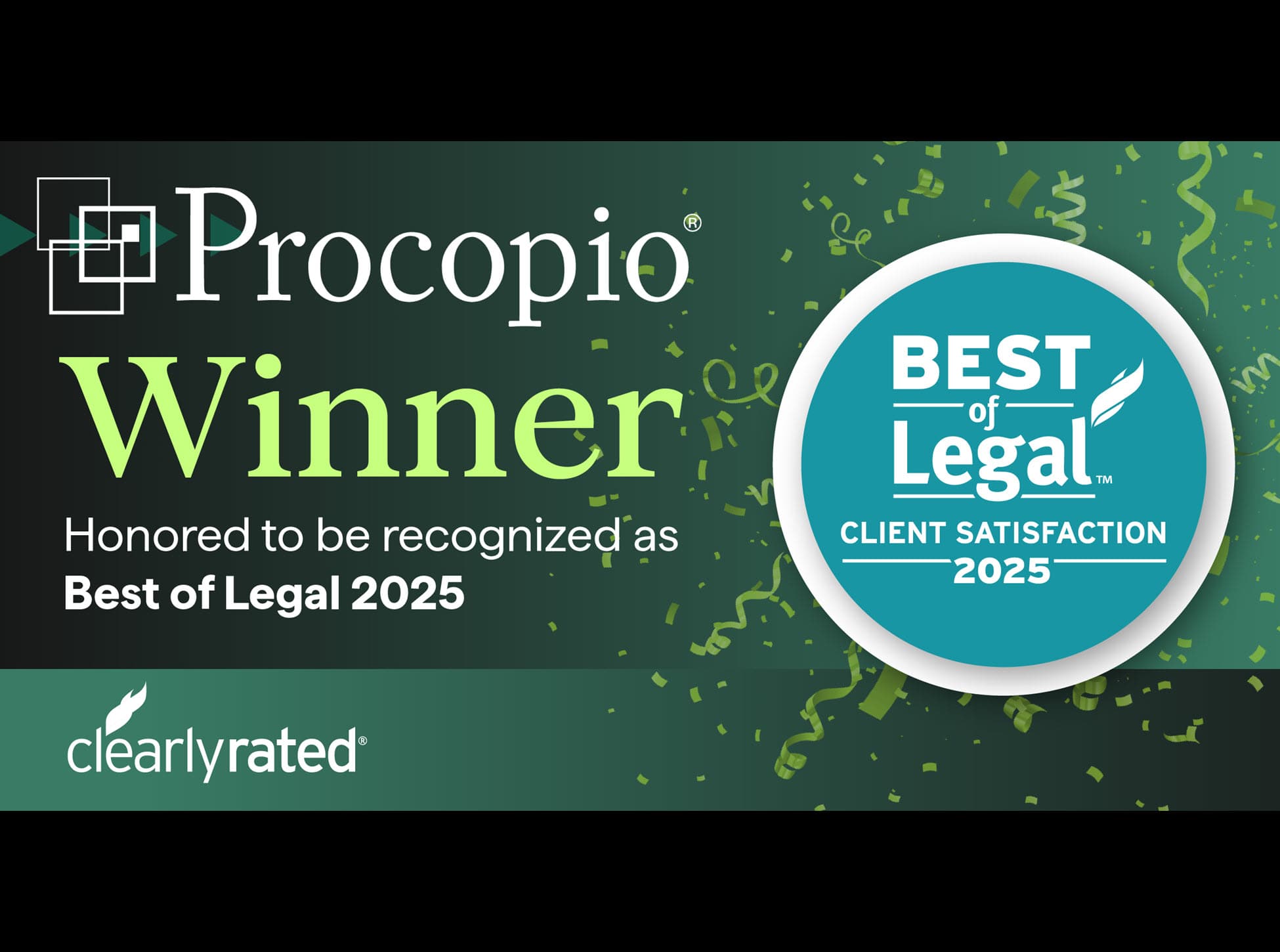 Procopio Wins Best of Legal Service Award Based On Client Satisfaction Survey