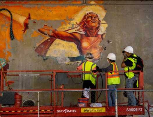 Iconic Olympics Mural Restored in Los Angeles