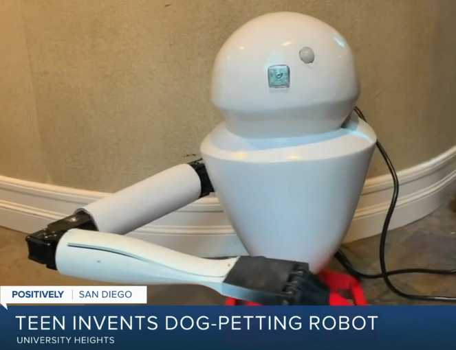 Teen Inventor Develops Patent-Pending Robotic Tool for Dog Owners