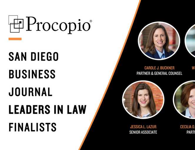 6 Procopio Attorneys Named San Diego Business Journal Leaders in Law Finalists